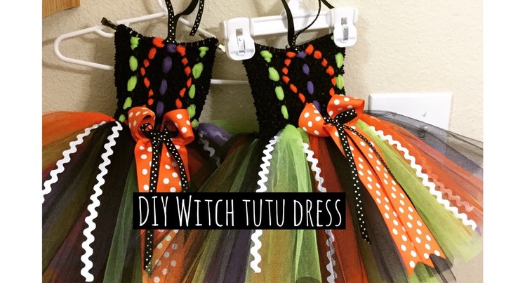 DIY Witch tutu dress for Halloween