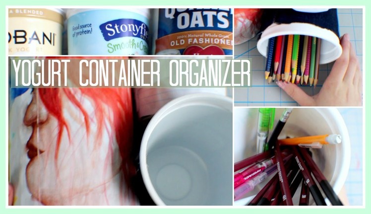 DIY. Yogurt Container Organizer