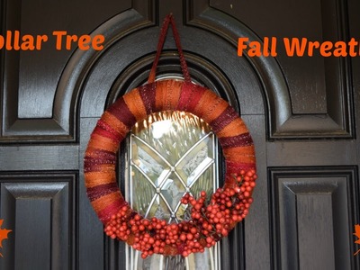 Dollar Tree Fall Wreath - DIY