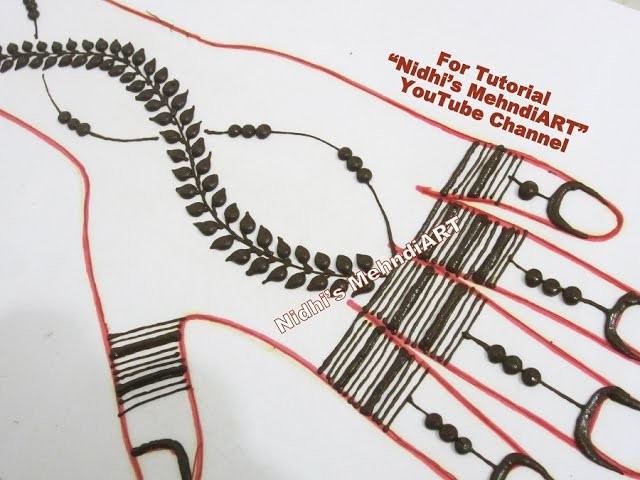 EASY DIY Leaf Strip Henna Mehndi Design Tutorial for Back Hand