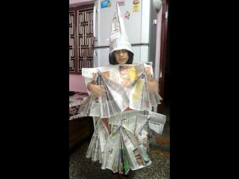 Fancy dress for recycle of paper