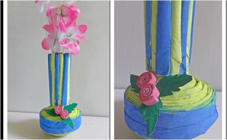 Flower Vase with Newspaper || DIY Flower Pot || Best from waste-Newspaper