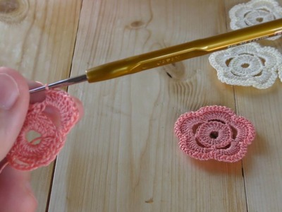 Flowers of Dunes crochet tutorial, lesson 4 - French Marigold