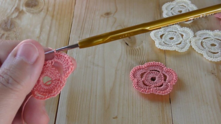 Flowers of Dunes crochet tutorial, lesson 4 - French Marigold