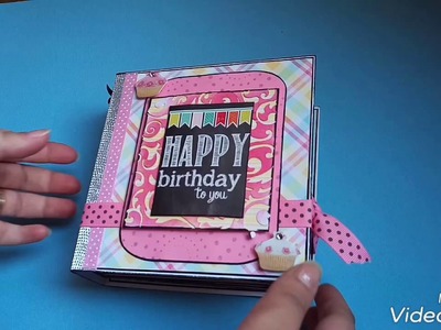 Handmade diy birthday mini album for boy