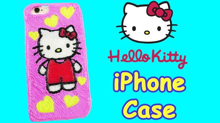 Hello kitty DIY iPhone case with 3d pen! BEST HANDMADE PRESENT EVER !