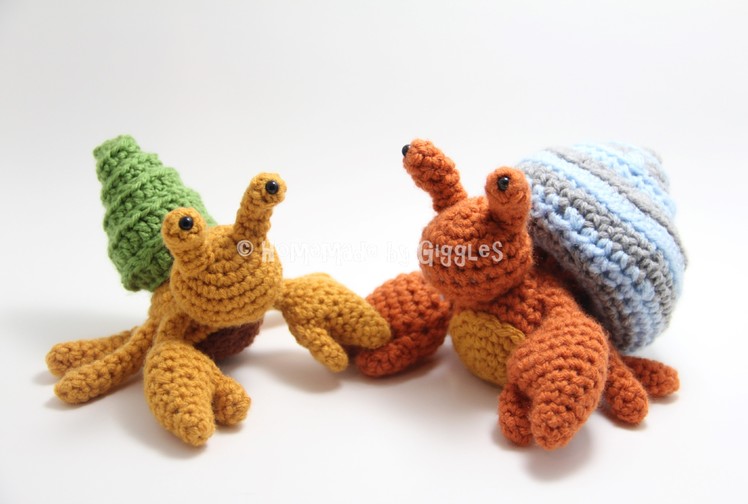 Hermit Crab with Removable Shells Crochet Pattern - Assembly Tutorial