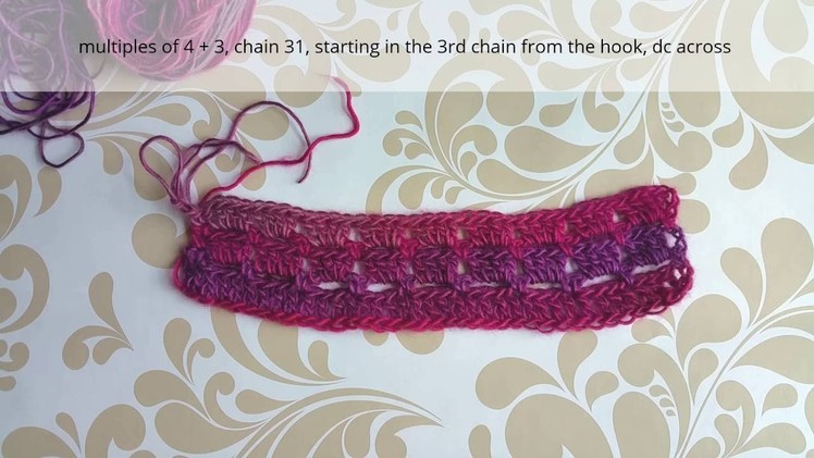 How to crochet a Block Stitch Scarf