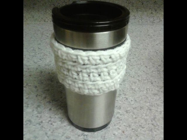 HOW TO CROCHET A QUICK COFFEE SLEEVE TUTORIAL!!!!!!