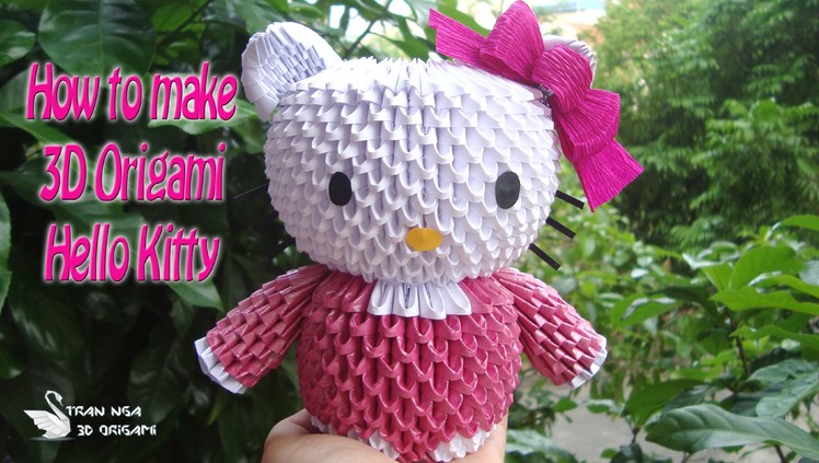 How To Make 3D Origami Hello Kitty | DIY Hello Kitty Tutorials | Handmade Hello Kitty Gift