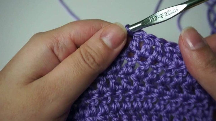 How to make a double crochet decrease right hand