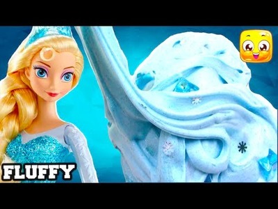 How To Make FROZEN FLUFFY Slime DIY No Borax, Liquid Starch, Baking Soda, Contact Solution