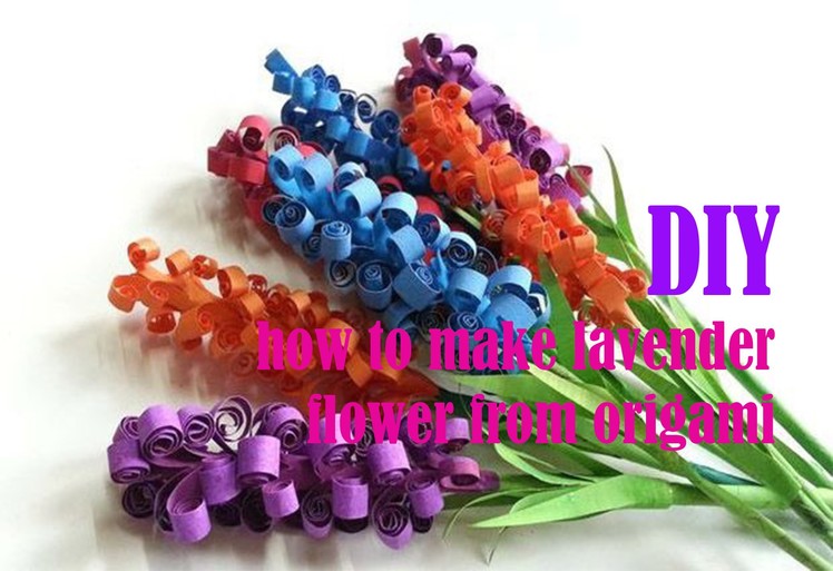How to make lavender Flowers with origami - DIY