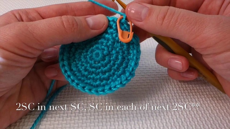 How to Single Crochet a Perfect Round Circle - with Subtitles - no Sound
