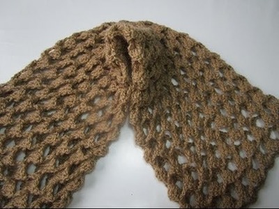Howto Crochet  Scarf  Free Pattern  diy  ganchillo bufanda tutorial easy  3d step by step
