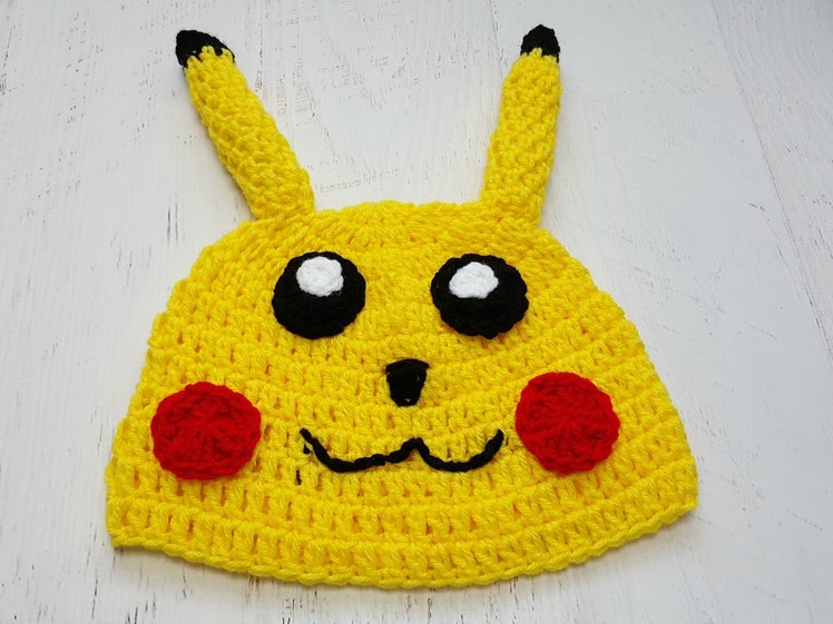 Little Yellow Monster (pikachu inspired crochet hat)