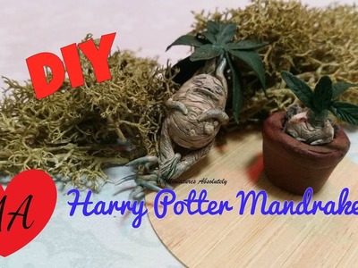 MINIATURE Harry Potter Mandrake TUTORIAL. DIY. Dollhouse