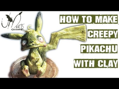 Pokemon Go Diy - How to do Pikachu with Clay - Creepy Style - Fimo Tutorial