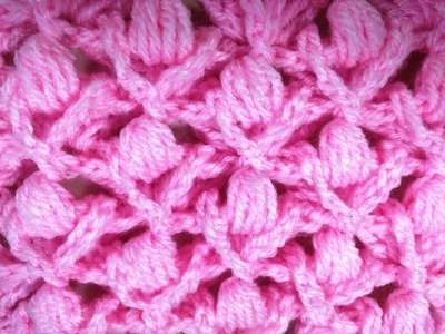 Punto fantasia bello tejido a crochet relieve. Point fantaisie relief crochet