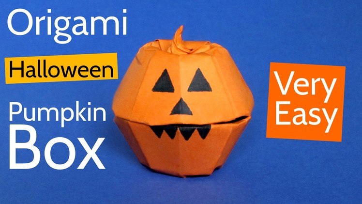 Quick and Easy Origami Halloween Pumpkin Box - DIY Tutorial