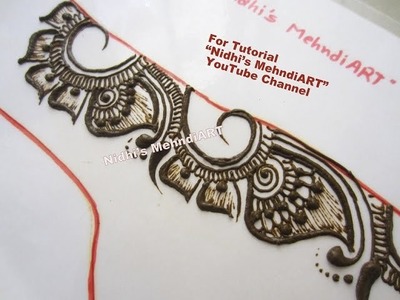 Simple DIY Arabic Henna Mehndi Design Tutorial for Back Hand