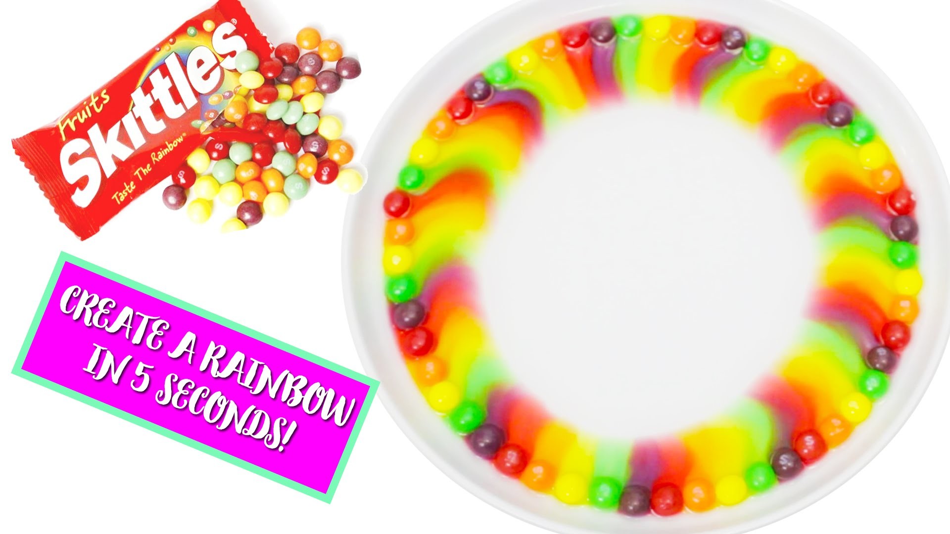 The Most SATISFYING Video Ever! Easy DIY Skittles Rainbow!