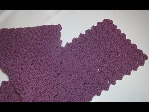 Uncinetto crochet sciarpa tutorial passo a passo schema