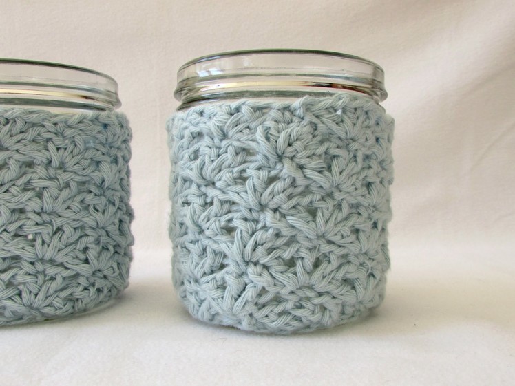 VERY EASY crochet jar cover. cozy tutorial - any size