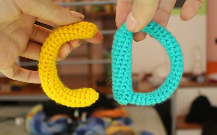 Alphabet Amigurumi ● How to crochet "C" and "D" | World Of Amigurumi