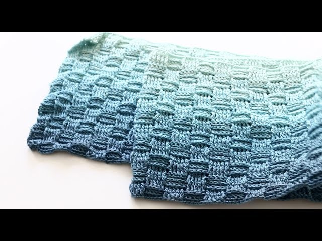 Basket Weave Crochet Scarf