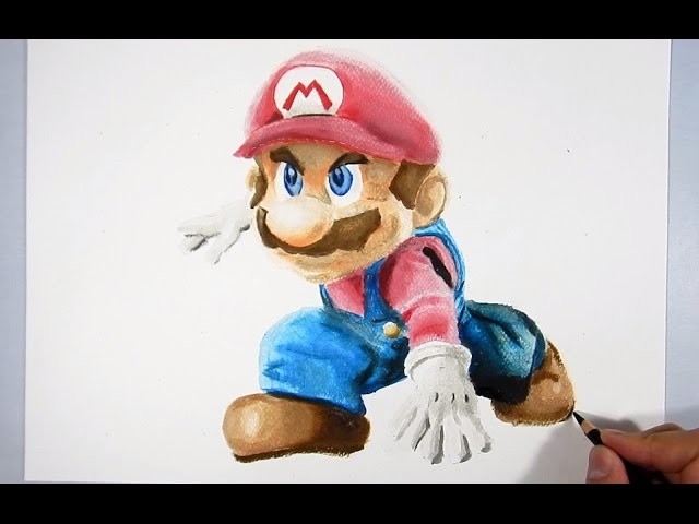 Cómo dibujar a Mario Bros 3D - How to Draw Mario Bros 3D