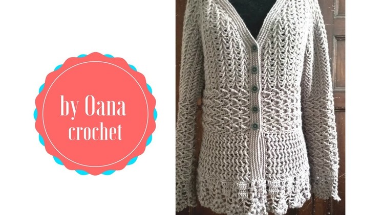 Crochet arrow cardigan- by Oana