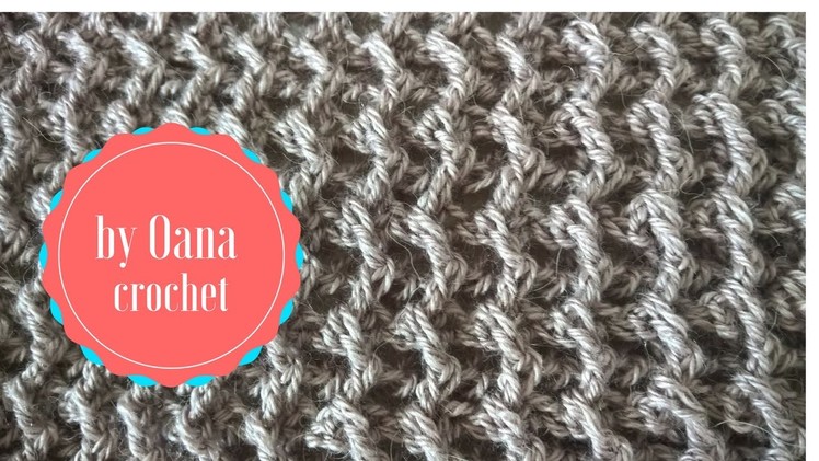 Crochet arrow stitch 2 - by Oana