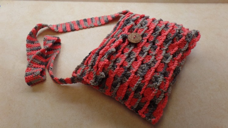 CROCHET How To #Crochet Easy Shells & Chains Cross Body Bag Purse TUTORIAL #337