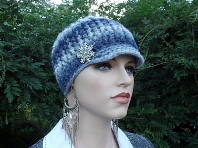 CROCHET How To #Crochet Ladies Ribbed Newsboy Hat #TUTORIAL #335