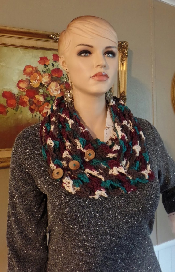 CROCHET How To #Crochet Quick and Easy 1 Skein Shell Infinity Scarf Wrap TUTORIAL #334