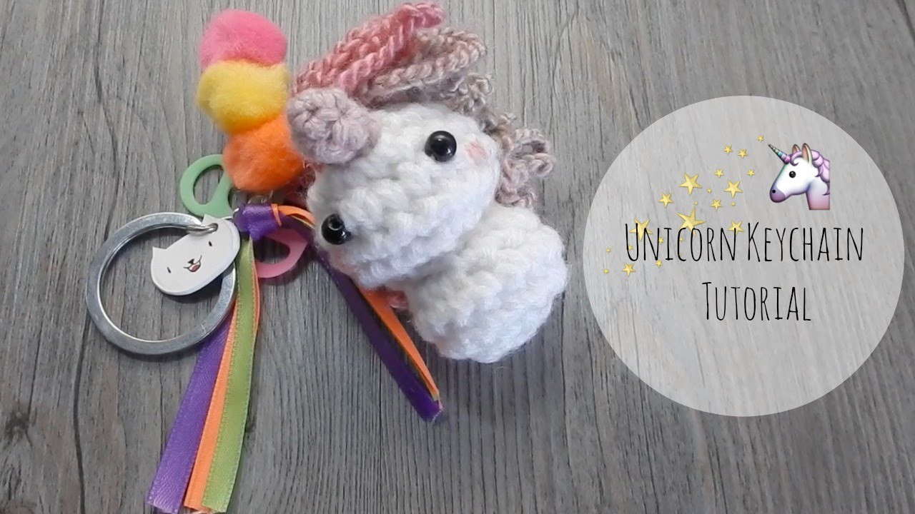 Crochet Unicorn Keychain Tutorial Amigurumi