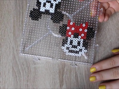 DIY : Mickey & Minnie en perles HAMA. Perler Beads Mickey & Minnie Mouse