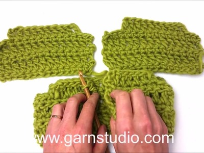 DROPS Crochet Tutorial: Raglan decrease crochet working bottom up