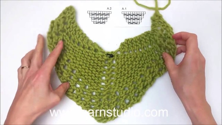 DROPS Knitting Tutorial: How to work shawl in DROPS 143-5