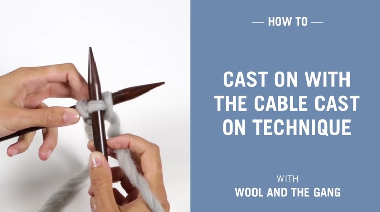 How to cast on with the cable cast on technique