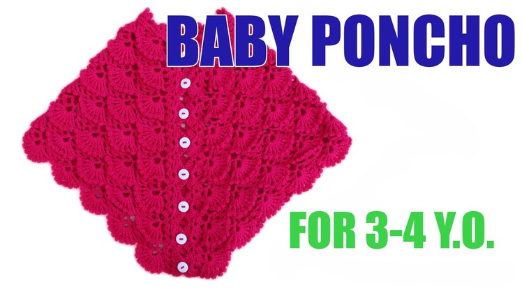How to crochet baby poncho crochet pattern
