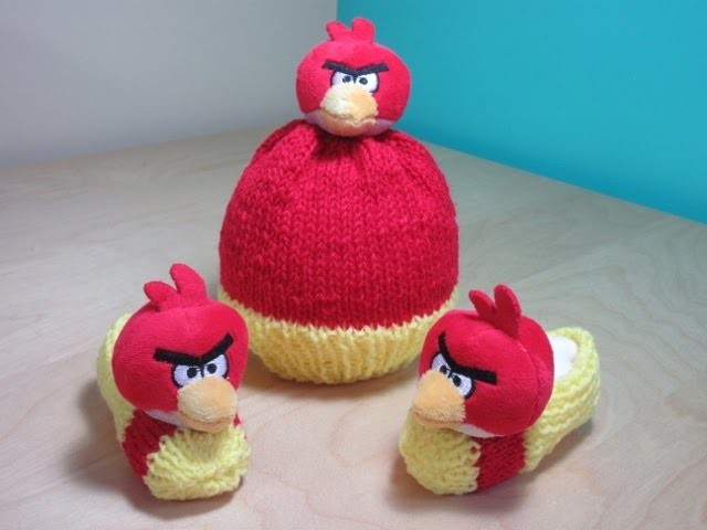 How to knit angry birds hat for beginners.