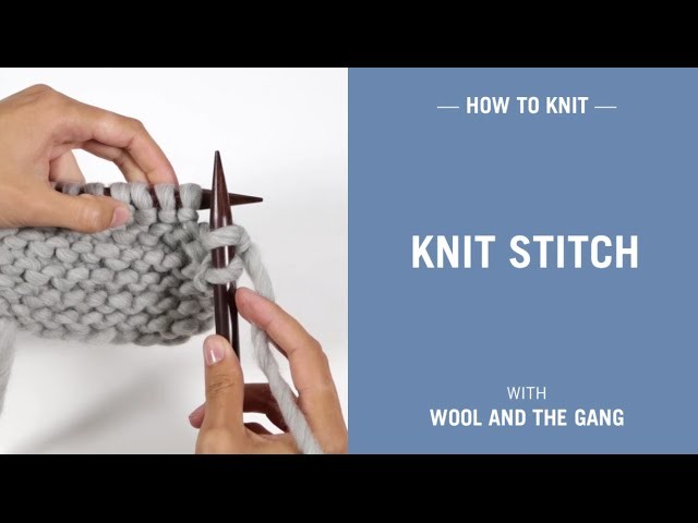 How to knit: knit stitch