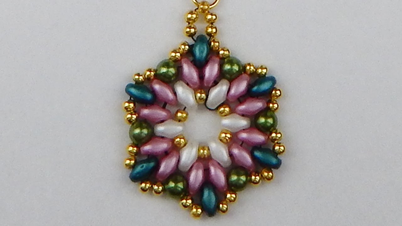 How to make a beaded pendant with twin beads beading jewelry DIY ...