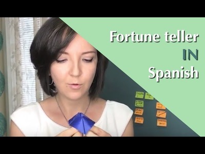 How to make a paper fortune teller.  IN Spanish