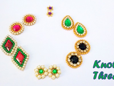 How to make Earring Studs. Patches at Home | Tutorial !!