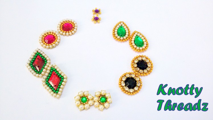How to make Earring Studs. Patches at Home | Tutorial !!