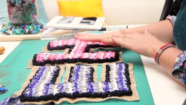 How to make Rag Rug Letters - Beginner's rag rug tutorial with Elspeth Jackson