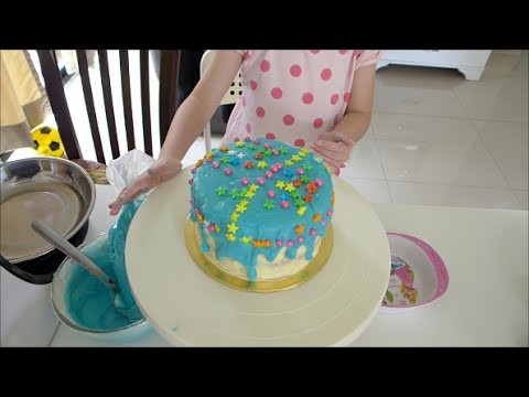How To Make White Chocolate Ganache Tutorial - Rainbow Dash Blue Color (Little Pony)